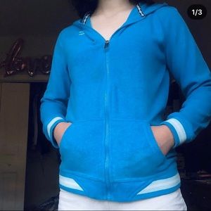 Blue Umbro Zip Up Hoodie